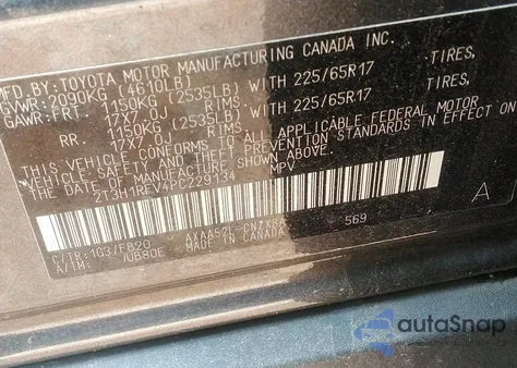 2023 Toyota Rav4 Le from USA, damaged, VIN 2T3H1RFV4PC229134